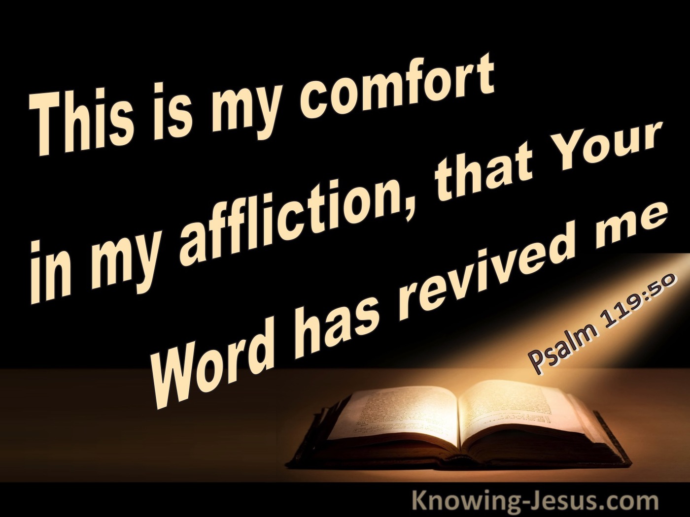 Psalm 119:50 Your Word Has Revived Me (brown)